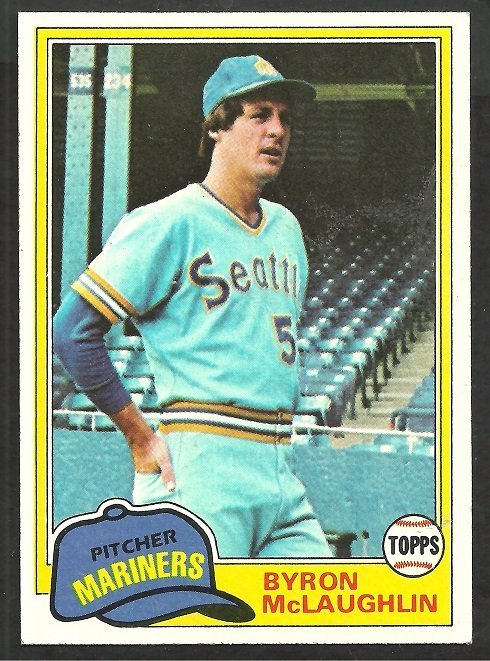 Seattle Mariners Byron McLaughlin 1981 Topps Baseball Card # 344 nr mt