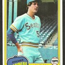 Seattle Mariners Byron McLaughlin 1981 Topps Baseball Card # 344 nr mt