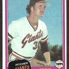 San Francisco Giants Eddie Whitson 1981 Topps Baseball Card # 336 nr mt