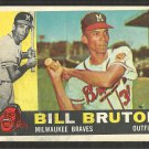 Milwaukee Braves Bill Bruton 1960 Topps Baseball Card # 37