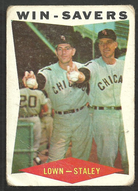 Chicago White Sox Win Savers Turk Lown Jerry Staley 1960 Topps Baseball Card # 57 fair/good