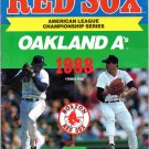 Boston Red Sox 1988 ALCS Program Championship Series Roger Clemens Bruce Hurst