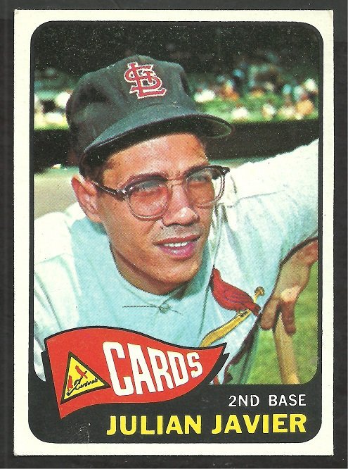 St Louis Cardinals Julian Javier 1965 Topps Baseball Card # 447 ex/em