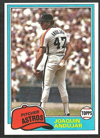 Houston Astros Joaquin Andujar 1981 Topps Baseball Card # 329 nr mt