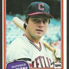 Cleveland Indians Rick Manning 1981 Topps Baseball Card # 308 nm