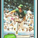 Oakland Athletics Matt Keough 1981 Topps Baseball Card # 301 nr mt