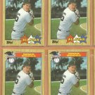 Boston Red Sox Wade Boggs All Star 4 Card Lot 1987 Topps # 608
