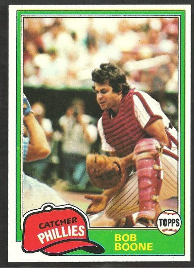 Philadelphia Phillies Bob Boone 1981 Topps Baseball Card # 290 nr mt