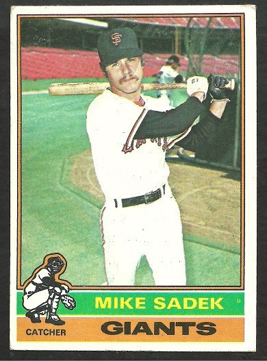 1976 Topps Baseball Card # 234 San Francisco Giants Mike Sadek vg