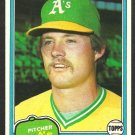 1981 Topps Baseball Card # 284 Oakland Athletics Brian Kingman nr mt