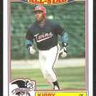 Minnesota Twins Kirby Puckett 1987 Topps Glossy All Star Insert Baseball Card #19 nm