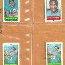 1969 Topps Stamps Miami Dolphins Team Lot Bob Griese Karl Noonan Willie West