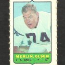 Los Angeles Rams Merlin Olsen 1969 Topps 4 in 1 Football Stamp