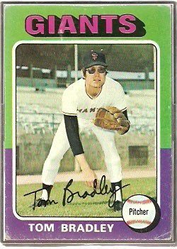 SAN FRANCISCO GIANTS TOM BRADLEY 1975 TOPPS # 179 VG