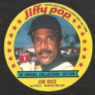 1986 MSA Jiffy Pop Disc Baseball Card # 1 Boston Red Sox Jim Rice