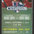 Toronto Blue Jays Boston Red Sox 2014 Ticket Bautista HR Mookie Betts Adam Lind