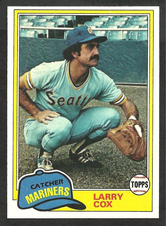 1981 Topps Baseball Card # 249 Seattle Mariners Larry Cox nr mt