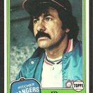 1981 Topps Baseball Card # 245 Texas Rangers Ed Figueroa nr mt