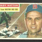 1956 Topps Baseball Card # 26 Boston Red Sox Grady Hatton White Back Variation