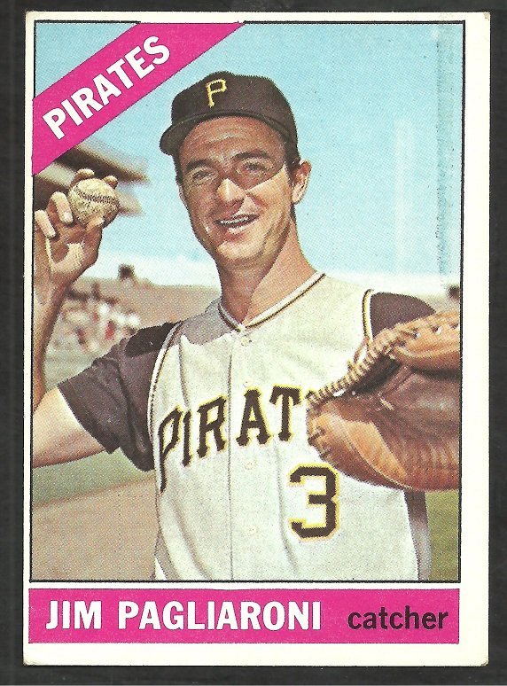 Pittsburgh Pirates Jim Pagliaroni 1966 Topps Baseball Card # 33 vg
