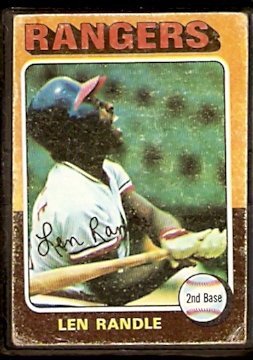 TEXAS RANGERS LEN RANDLE 1975 TOPPS # 259 Fair