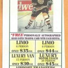 Boston Bruins Adam Oates 1990s Limo Service Advertising Coupon
