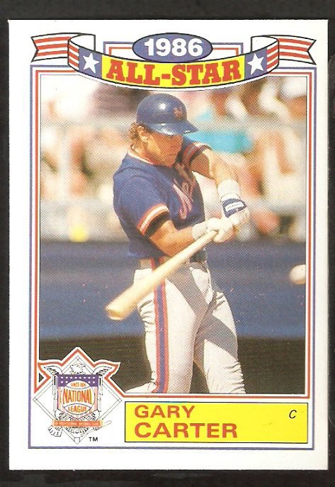1987 Topps Glossy All Star Baseball Card # 9 New York Mets Gary Carter