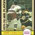 Stanley Cup Game 4 Boston Bruins Ed Westfall New York Rangers Walt Tkaczuk 1972 Topps # 5 ex