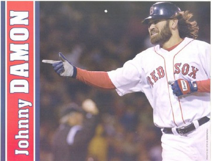Boston Red Sox Johnny Damon 2005 Pinup Photo
