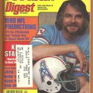 1980 Football Digest Houston Oilers Ken Stabler Pittsburgh Steelers Chicago Bears Denver Broncos