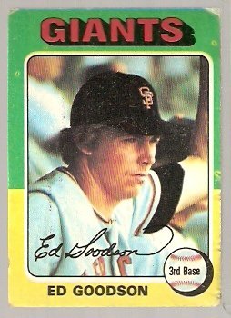 San Francisco Giants Ed Goodson 1975 Topps Baseball Card # 322 g/vg