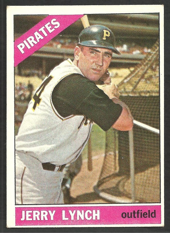 Pittsburgh Pirates Jerry Lynch 1966 Topps Baseball Card 182 ex/em