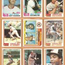 1982 Topps Baltimore Orioles Team Lot 26 diff Eddie Murray Singleton Bumbry Flanagan +