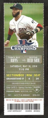Tampa Bay Rays Boston Red Sox 2014 Ticket Brock Holt Jackie Bradley Kevin Kiermaier HR