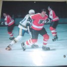Philadelphia Flyers Bill Barber Rick MacLeish Large Color Pinup Photo