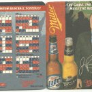 2005 Boston Red Sox Miller Beer Coaster Schedule with Jerry Remy
