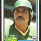 1981 Topps Baseball Card # 178 Oakland A's Athletics Jim Essian nr mt