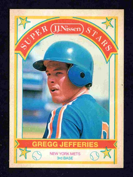 New York Mets Gregg Jefferies 1989 Nissen Bread #11  !