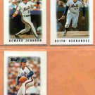 1986 1988 Topps Mini League Leader New York Mets Keith Hernandez Howard Johnson Roger McDowell !