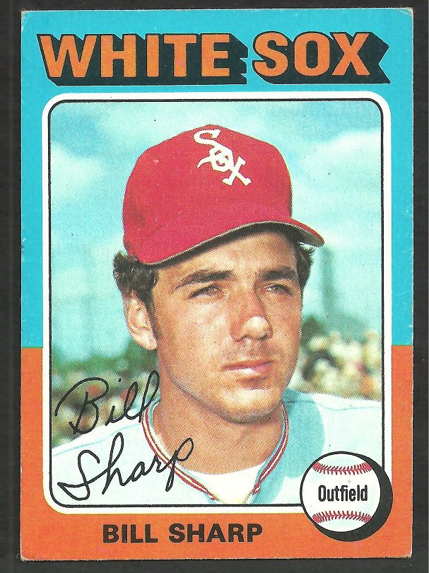 Chicago White Sox Bill Sharp 1975 Topps Baseball Card 373 vg/ex