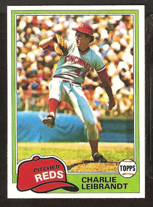 1981 Topps # 126 Cincinnati Reds Charlie Leibrandt Rookie Card RC nr mt