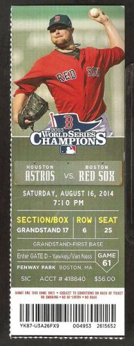 Houston Astros Boston Red Sox 2014 Ticket David Ortiz 400th HR Chris Carter Jason Castro