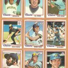 1978 Topps Milwaukee Brewers Team Lot 26 diff Robin Yount Bando Cooper Hisle Money