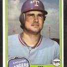 1981 Topps # 95 Texas Rangers Jim Sundberg