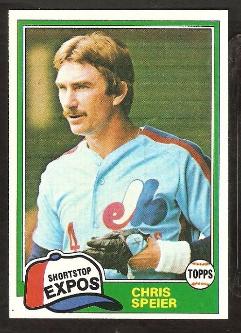 1981 Topps # 97 Montreal Expos Chris Speier