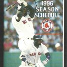 1996 Boston Red Sox Pocket Schedule Mo Vaughn Red Dog Beer