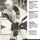 Boston Bruins Kyle McLaren March 2001 NESN Cable TV Schedule Flyer Providence Bruins