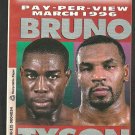 1996 Mike Tyson Frank Bruno WBC Heavyweight Championship Cover Photo PPV Promotional Brochure