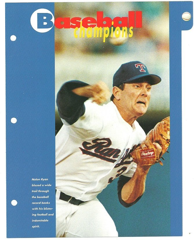 Texas Rangers Nolan Ryan 1995 Pinup Photo