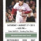 New York Yankees Boston Red Sox 2013 Ticket David Ortiz HR Jacoby Ellsbury 3 Hits
